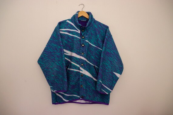 Sergio Tacchini, vintage Sergio Tacchini Fleece multicolor, mini logo made in Italy size M