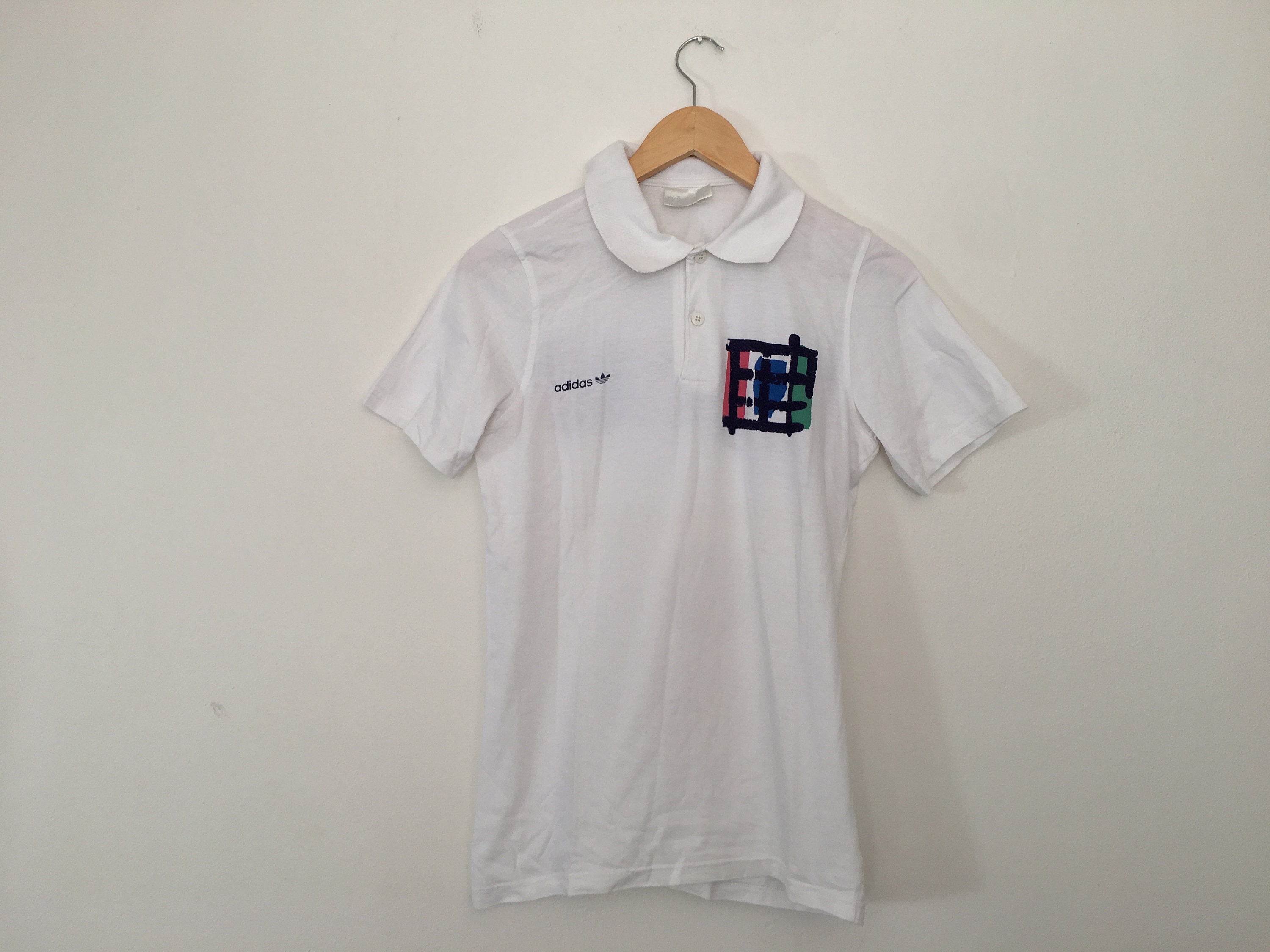90s adidas アディダス＜ステファンエドバーグ ポロシャツ＞M2242s ヴィンテージ ADIDAS ステファン・エドバーグ テニスポロ サイズS