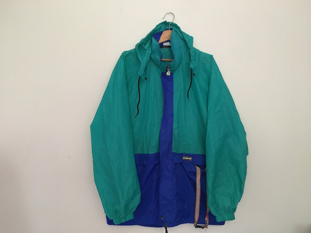 Vintage K-WAY Anorak manteau de pluie surdimensionné taille L