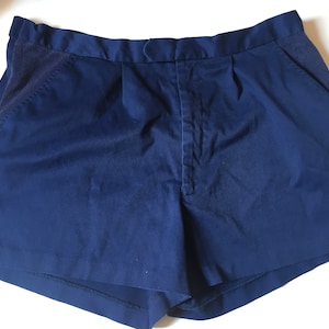 Vintage Adidas short color blue tennis size 36 made in honk kong mini logo