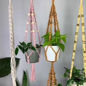 Macrame Plant Hanger - Plant Holder - Macrame Decor - Boho Decor - Double Plant Hanger - F