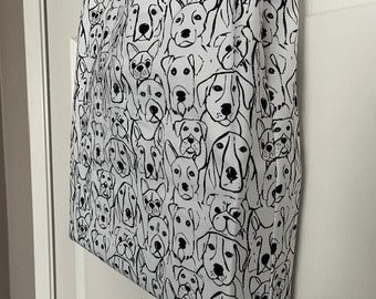 Tote Bag.....Black and White Doggy