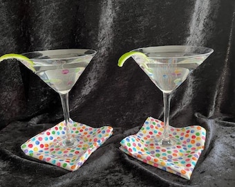 Cocktail/Appetizer/Dessert Cloth Napkins..Party Fun!
