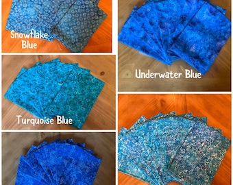 The Blues~Collection of Cloth Napkins Set of 8