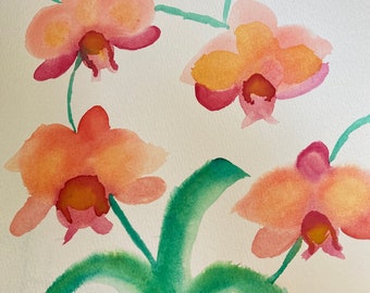 Watercolor Orchids