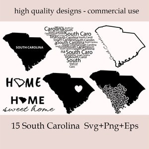South Carolina State SVG, Silhouette, South Carolina Outline, Cut File For Cricut, South Carolina Home Svg, State of South Carolina Clipart