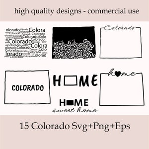 Colorado State SVG, Colorado Outline, Colorado Svg, Cut Files For Cricut, Colorado Png, CO Svg, Colorado Home State Map, Colorado Map Svg
