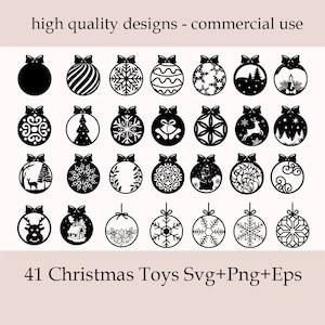 Christmas Toys Svg, Christmas Ornaments Svg, Cut Files For Cricut, Christmas Decoration Vector, Christmas Balls Svg, Xmas Svg Bundle Clipart