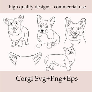 Corgi Svg, Pembroke Welsh Svg, Corgi Svg Cut-bestand, schattige Corgi Dog, Corgi Mom Svg, Corgi SVG-bundel, Cricut of Laser Cutter, Corgi PNG EPS-bestanden