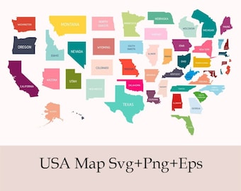 abstract puzzles online United States Map Svg, All 50 States Outline, USA Map Png, USA Country and States Map, Puzzle Svg, Vector Graphic Design, Commercial Use