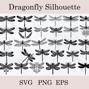 Dragonfly SVG Bundle, Insect Svg, Dragonfly Clipart, Cut Files for ...