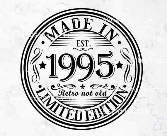 30th Birthday Svg, 1995 svg, Born In 1995 Vintage Svg, Vintage 1995 Cricut, Digital Download