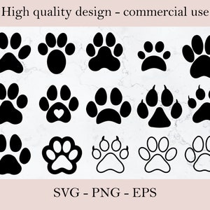 Hond Paw SVG bundel, hond Paw Print Svg, hond Svg, Paw Svg, Animal Paw Svg, dierlijke Svg, hond Paw Print gesneden bestand, Paw Print gesneden bestand
