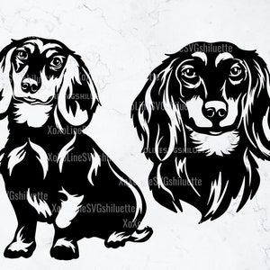 Dachshund SVG Bundle, Dog Svg, Dachshund Cut File For Cricut, Dachshund Silhouette, Dachshund Clipart, Dachshund Outline