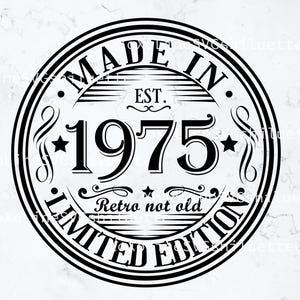 50th Birthday Svg, 1975 svg, Born In 1975 Vintage Svg, Vintage 1975 Cricut, Digital Download