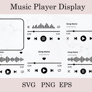 Musik-Player-Svg, Musik-Player-Anzeige, Audio-Kontrolle-Svg, Tasten-Svg, Musik-Player-Schnittdateien, Schnittdatei für Cricut