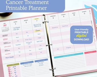 Printable Cancer Treatment Planner Digital Download for Chemo Log for Cancer Patient Diagnosis for 2026 planner