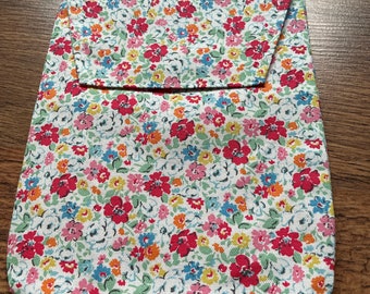 Handmade nappy and wipes carrier,childrens , floral , pretty