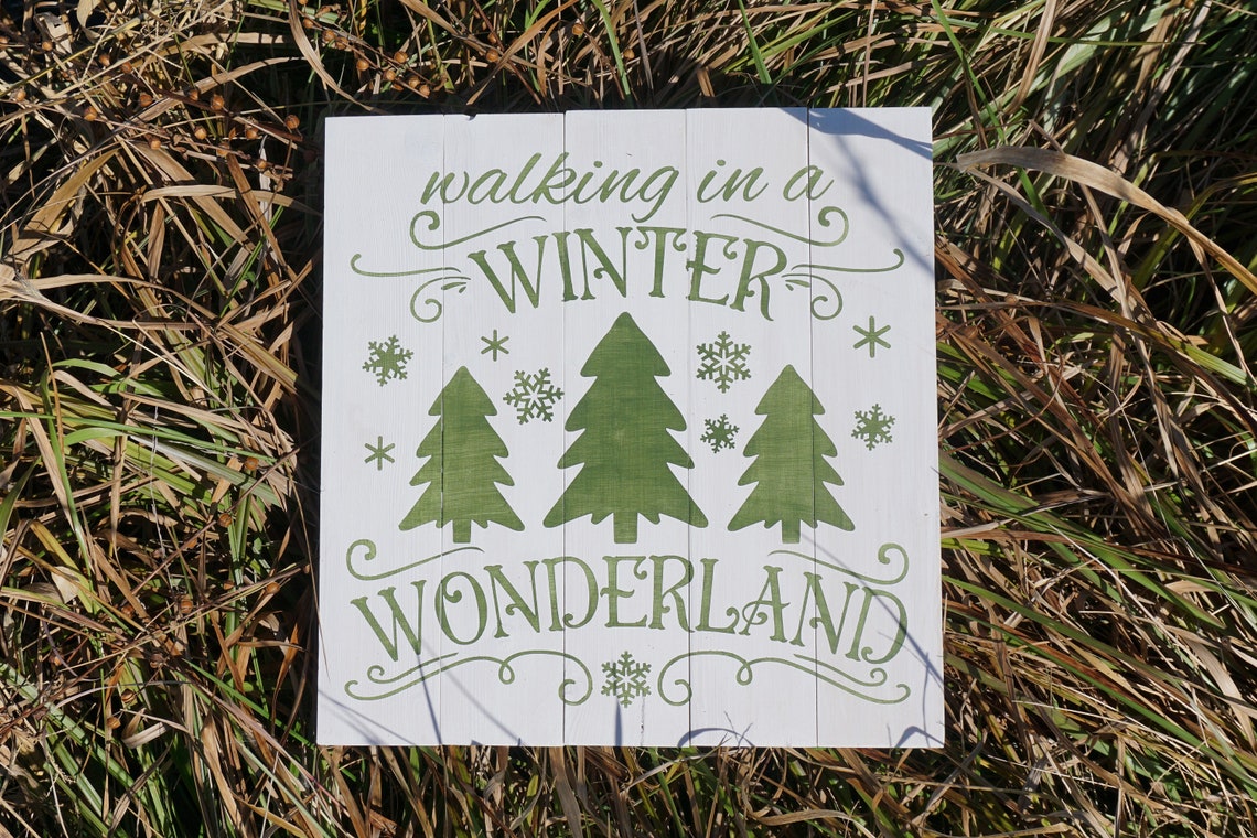 Walking in a Winter Wonderland Wood Sign Winter Wonderland - Etsy
