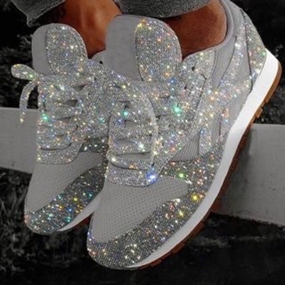 reebok classic glitter sneakers