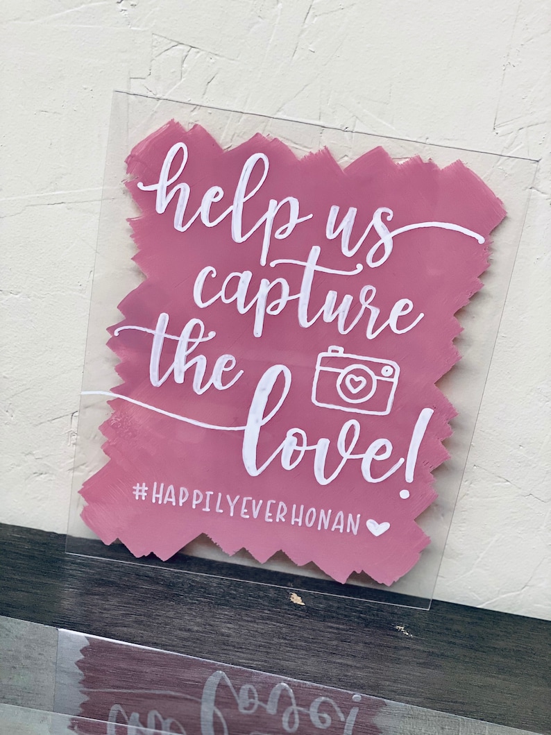 Personalized 8x10 Acrylic Sign \u2219 Wedding Sign \u2219 Party Sign \u2219 Party Decor