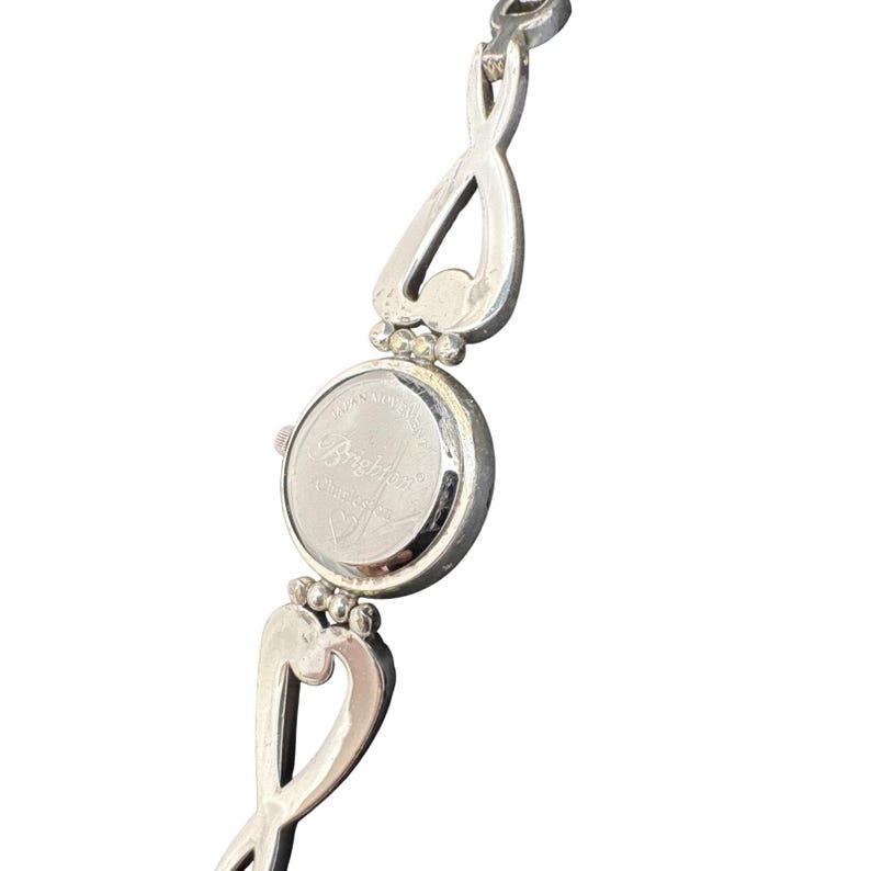Brighton Charleston Watch Two Tone Silver Gold Scroll Bracelet Toggle Clasp image 9