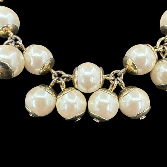 J. Crew Statement Necklace Faux Pearl Beaded Chun… - image 4