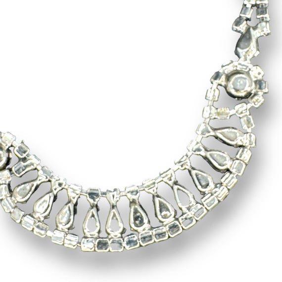 Kramer Rhinestone Statement Necklace Clear Rhines… - image 5