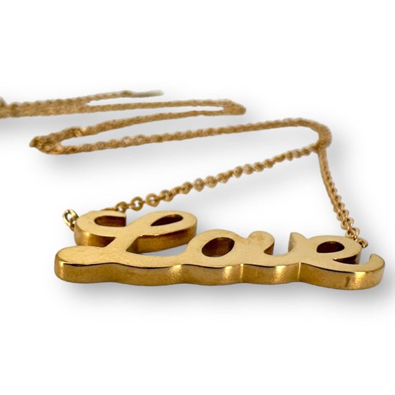 Love Link Pendant Stainless Steel Gold Color Neck… - image 5