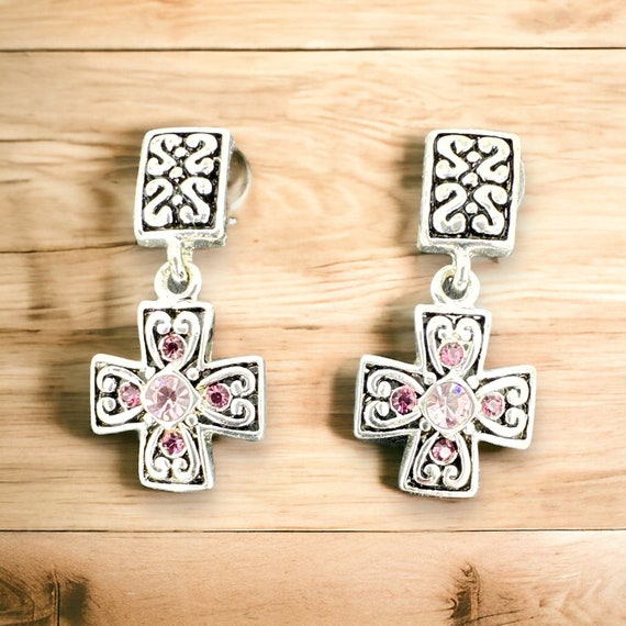 Premier Designs Cross Jewelry Set Pendant & Earri… - image 4