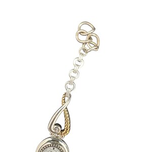Brighton Charleston Watch Two Tone Silver Gold Scroll Bracelet Toggle Clasp image 5