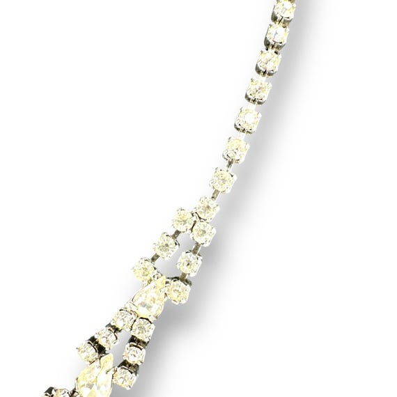 Kramer Rhinestone Statement Necklace Clear Rhines… - image 4
