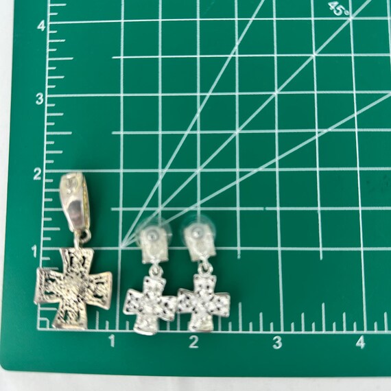 Premier Designs Cross Jewelry Set Pendant & Earri… - image 7