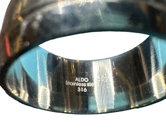 Stainless Steel 316 Aldo Wide Band Ring Size 13