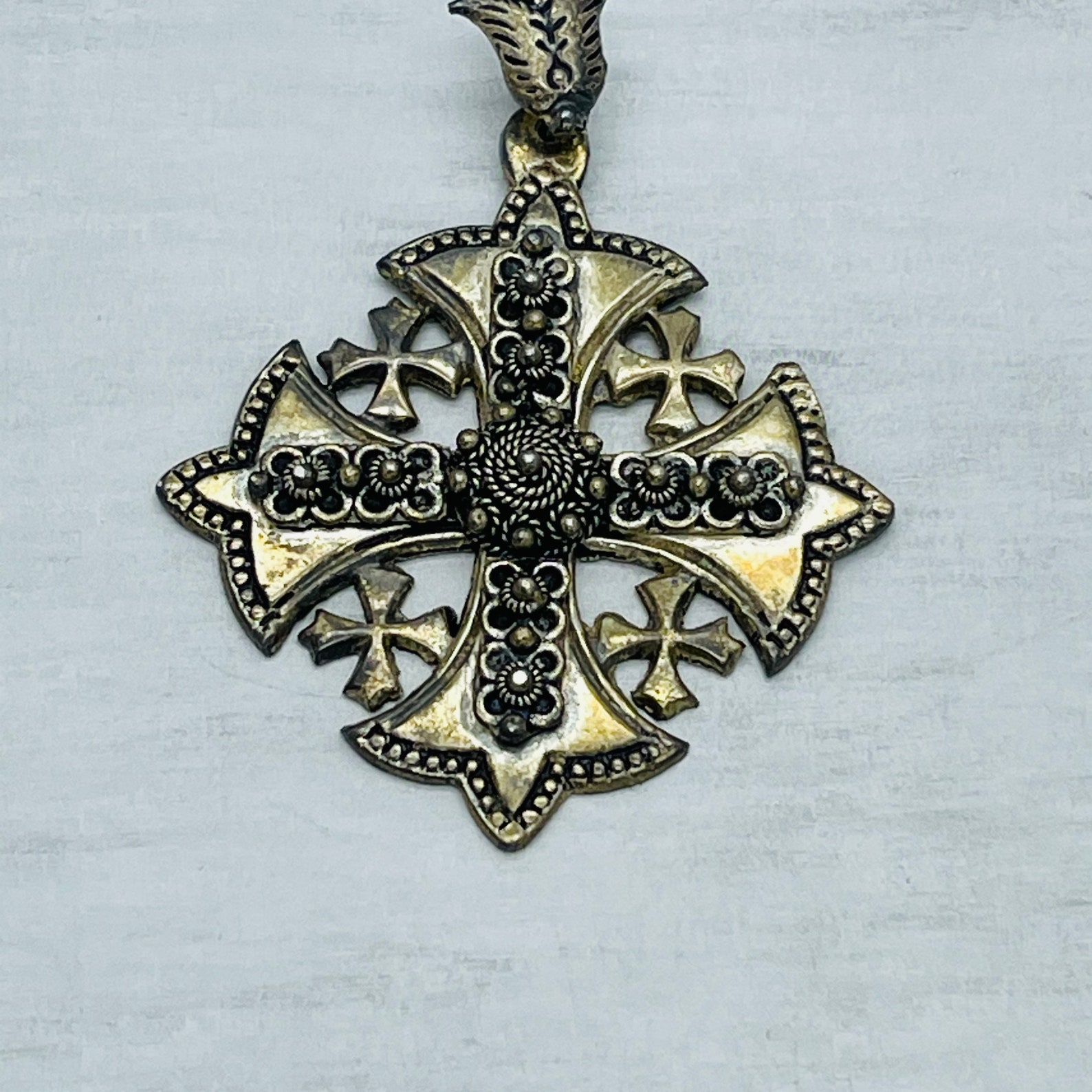 VINTAGE 950 STERLING Silver Maltese Jerusalem Crusader Cross | Etsy
