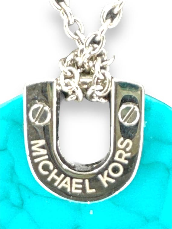 Michael Kors Oversized Round Turquoise Acetate Pe… - image 5