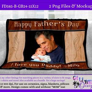 Wood Grain Elegant Photo Template digital design Download, Sublimation PNG, Blanket, Pillow, Coffee Mugs Gift for Dad Father Birthday Classy