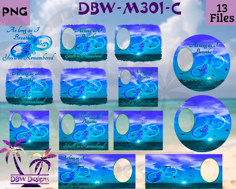As long as I breathe #3 Infinity Rainbow Feather Memorial digital design 13 files Feathers Birds doves Sublimation Png