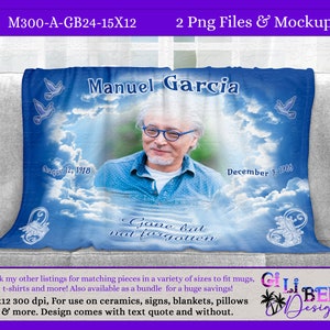 Gone but not forgotten, Heavenly Stairs Memorial Digital Design, Sublimation, Heat transfer, Blue sky, clouds & doves, 300 dpi PNG 15x12