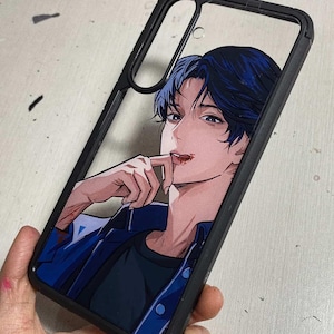 Custodia per telefono dipinta a mano personalizzata con personaggio 2D, anime, manhwa, cartone animato, regalo immagine 5