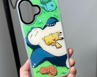 Custom Handpainted Phonecase 2D Character Anime Manhwa Cartoon Case Painting Gift