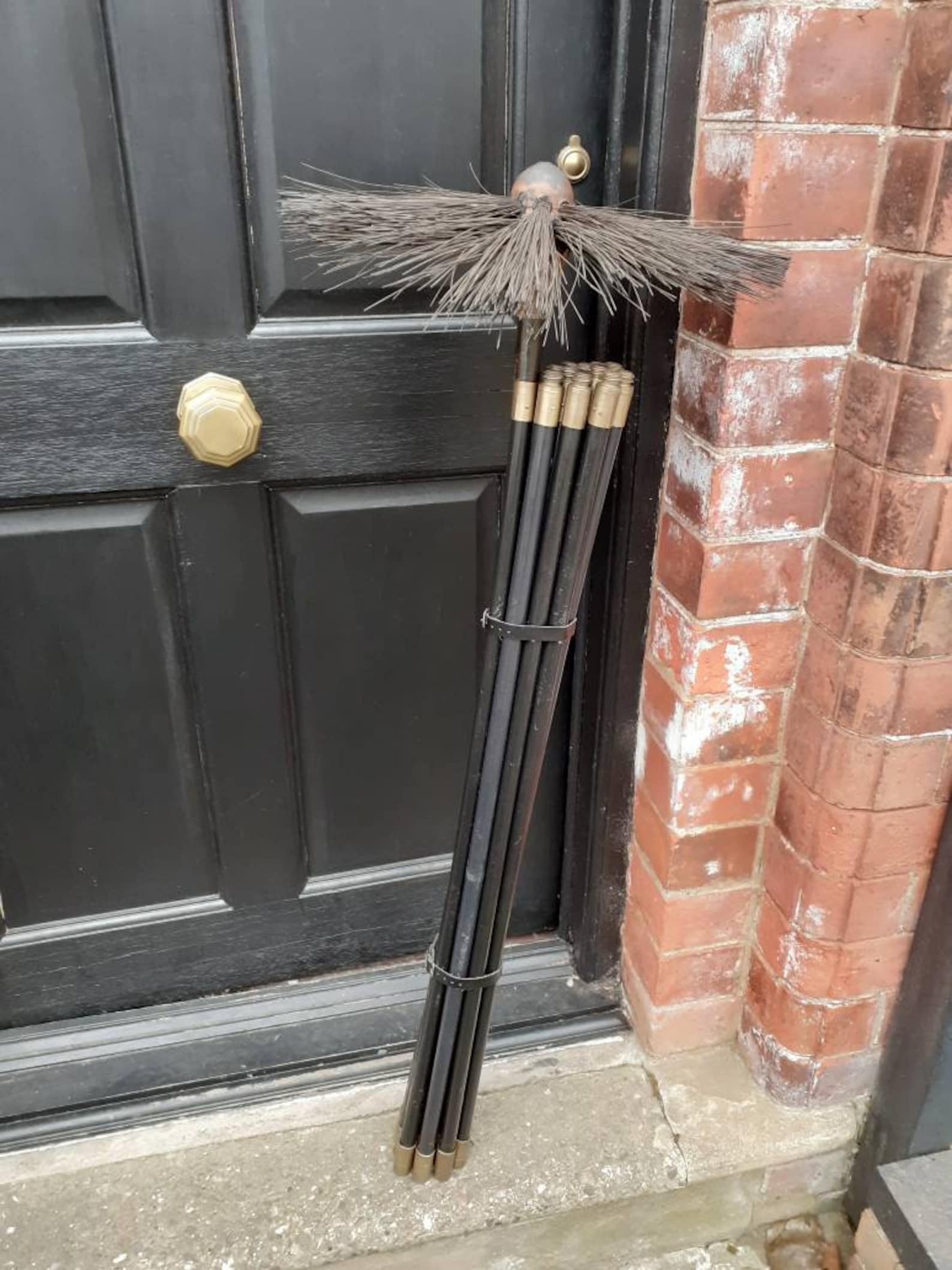 Vintage Chimney Clean Sweep Brush Set Old 1930s Rare Etsy