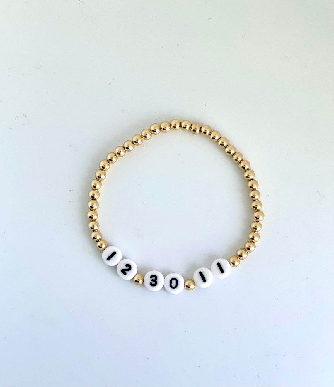 Personalized Date Bracelet Gold or Silver Personalized Etsy