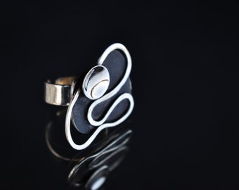 HANDMADE JEWELLERY RING, White Metal Jewellery, Jewellery, Handmade Ring, Gift For Her, Unique Ring