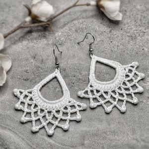 Ruth Bader Ginsburg Collar Earrings, Notorious RBG, I Dissent, Handmade Crochet Earrings