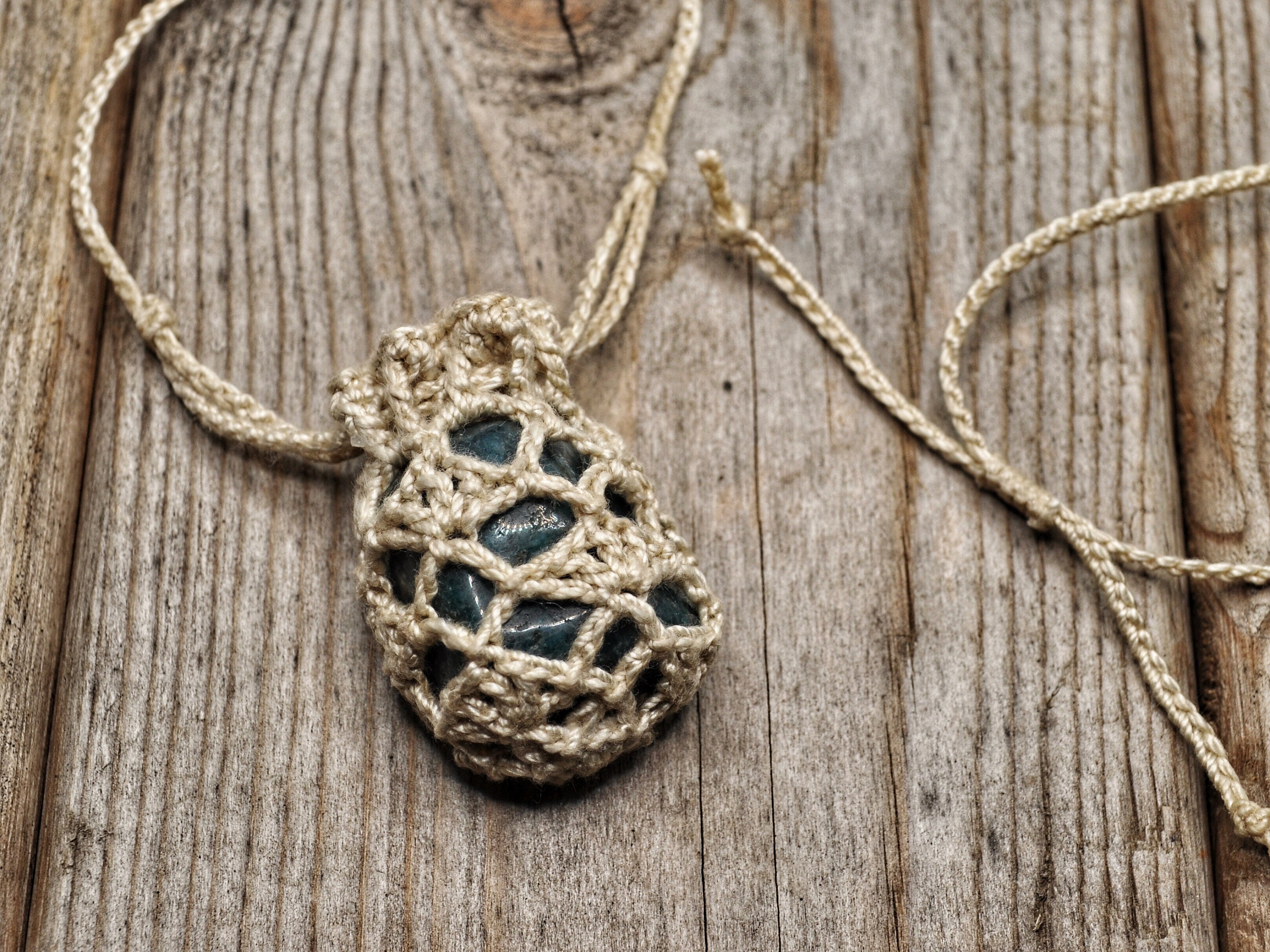 Macrame Crochet Crystal Pouch Necklace Diy Macrame Necklace