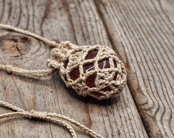 Stone Necklace Pattern Crochet Crystal Pouch Necklace Crystal