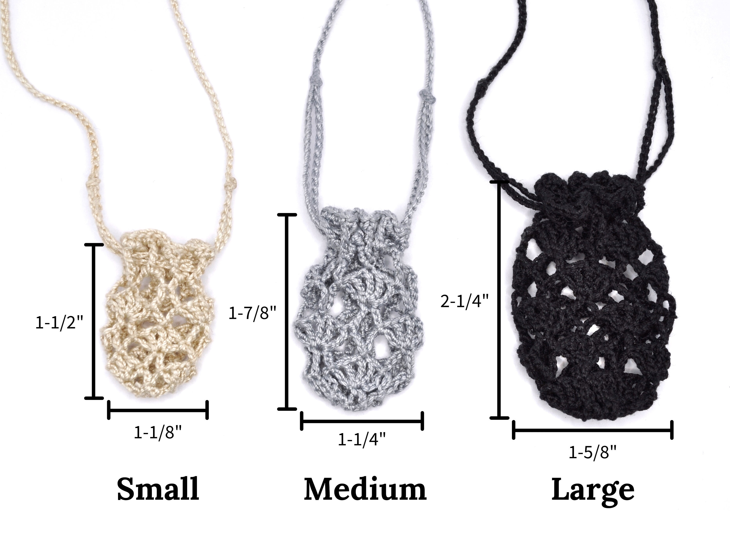 Crochet Crystal Holder Necklace