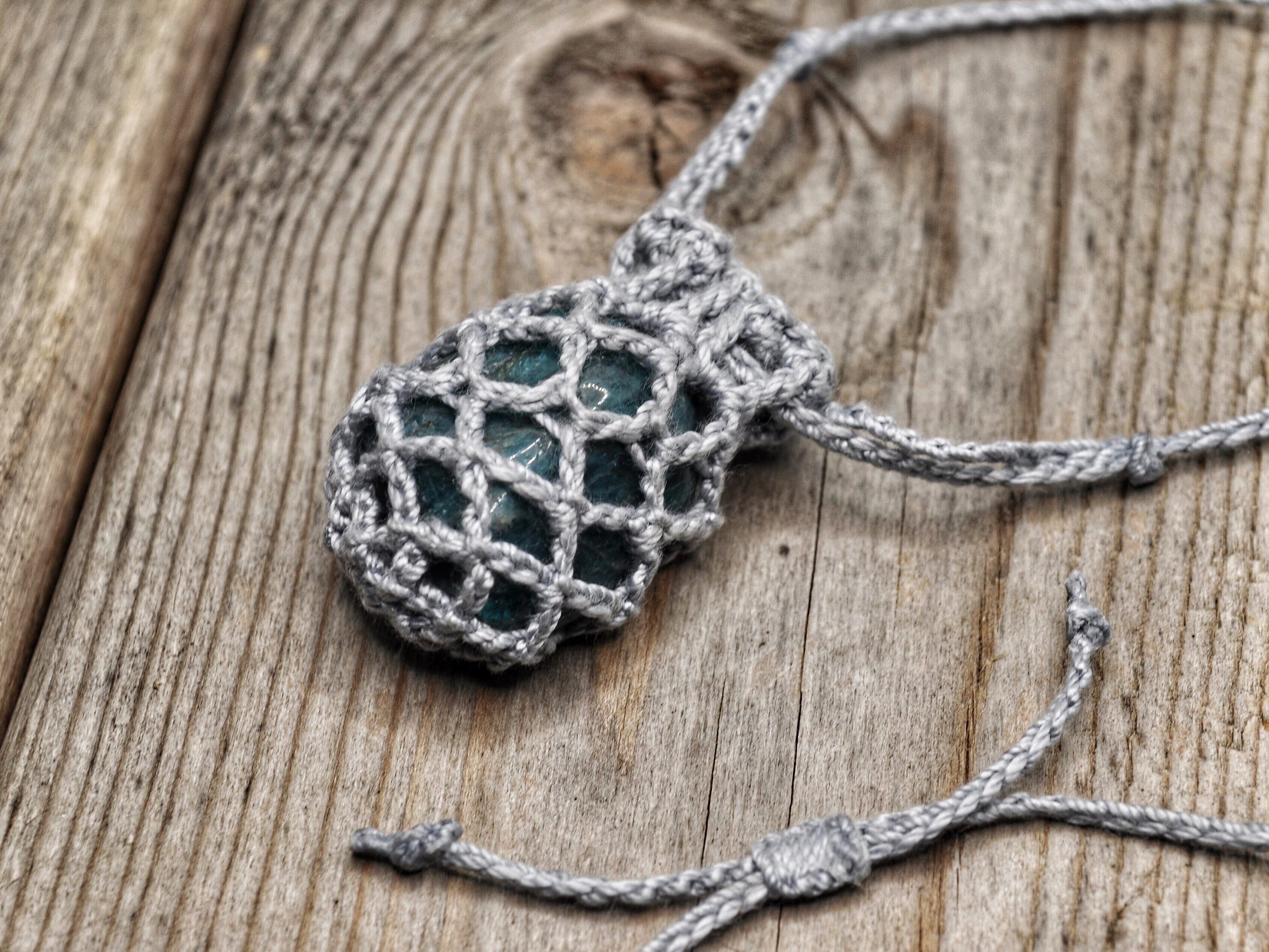 Crochet Crystal Holder Necklace