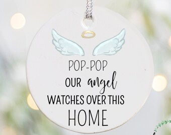 Custom Memorial Gift, In Loving Memory Christmas Ornament, Angel Name Christmas Ornament, Porcelain Ornament, Never Forgotten Loved One